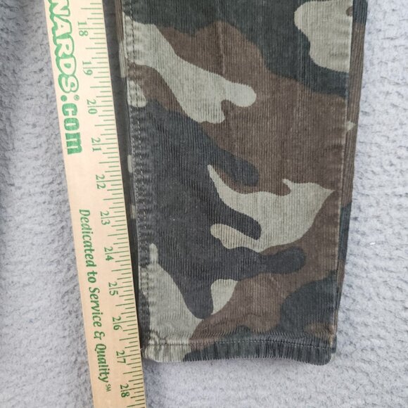 American Eagle Pants Women's 4 Regular Super Stretch Corduroy Camo Straight Leg - Picture 4 of 12